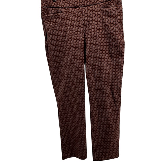 Chico's Pants - Beautiful Chicos Pants Size 1 R Brown‎ Geometric Print Straight Leg Stretch